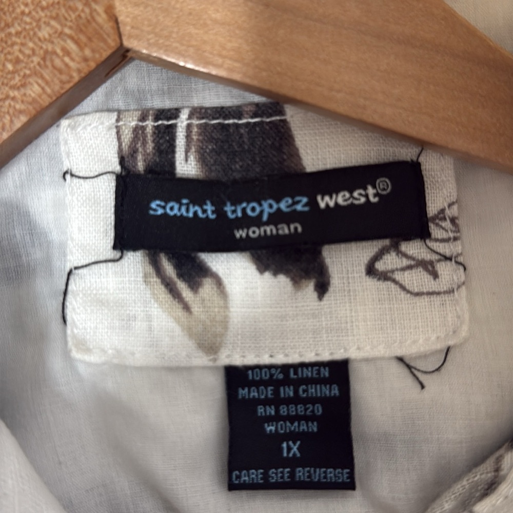 Saint Tropez West Woman 1X Floral Print Jacket - Picture 8 of 8